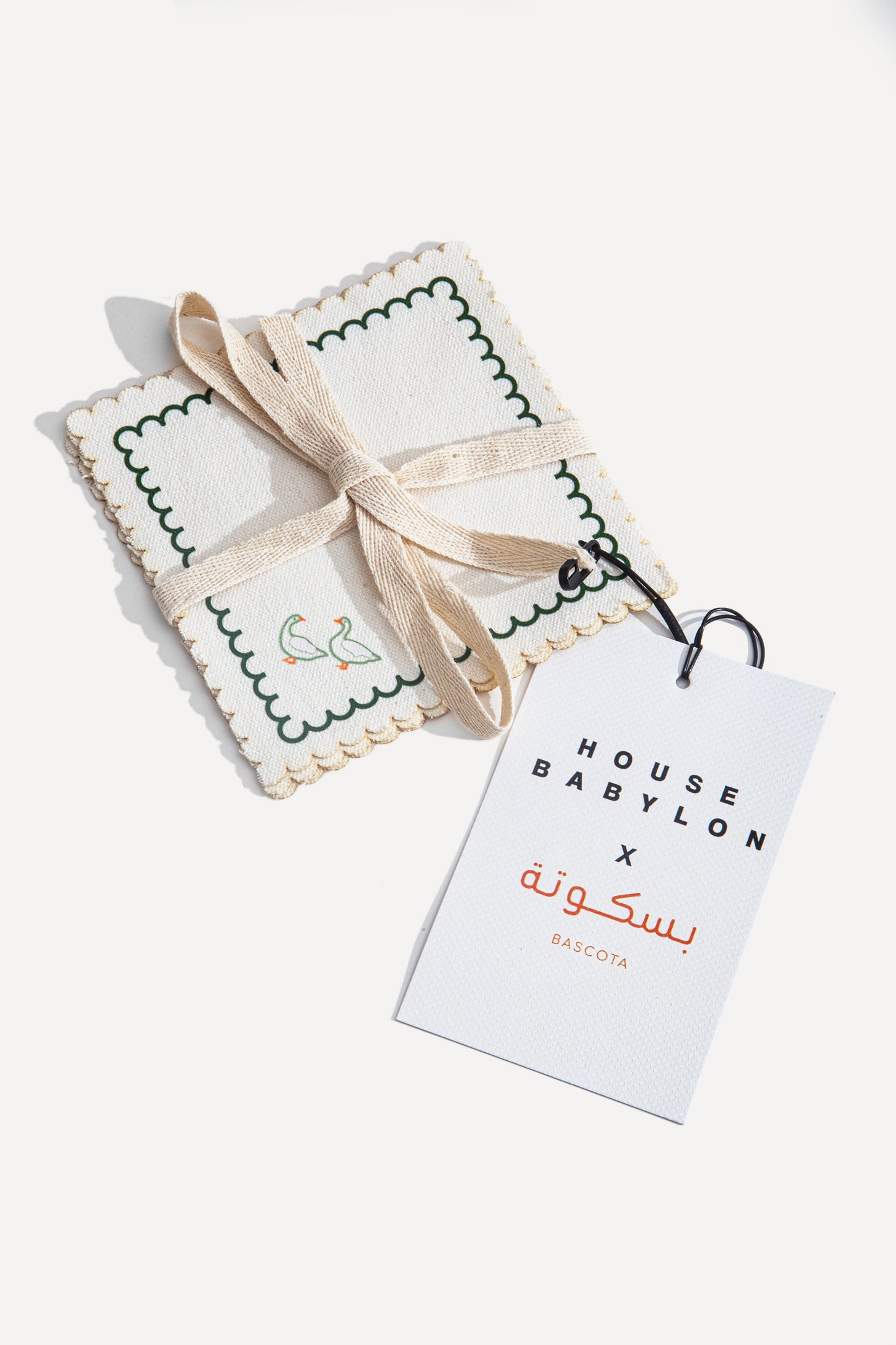 Printed Coasters with green border