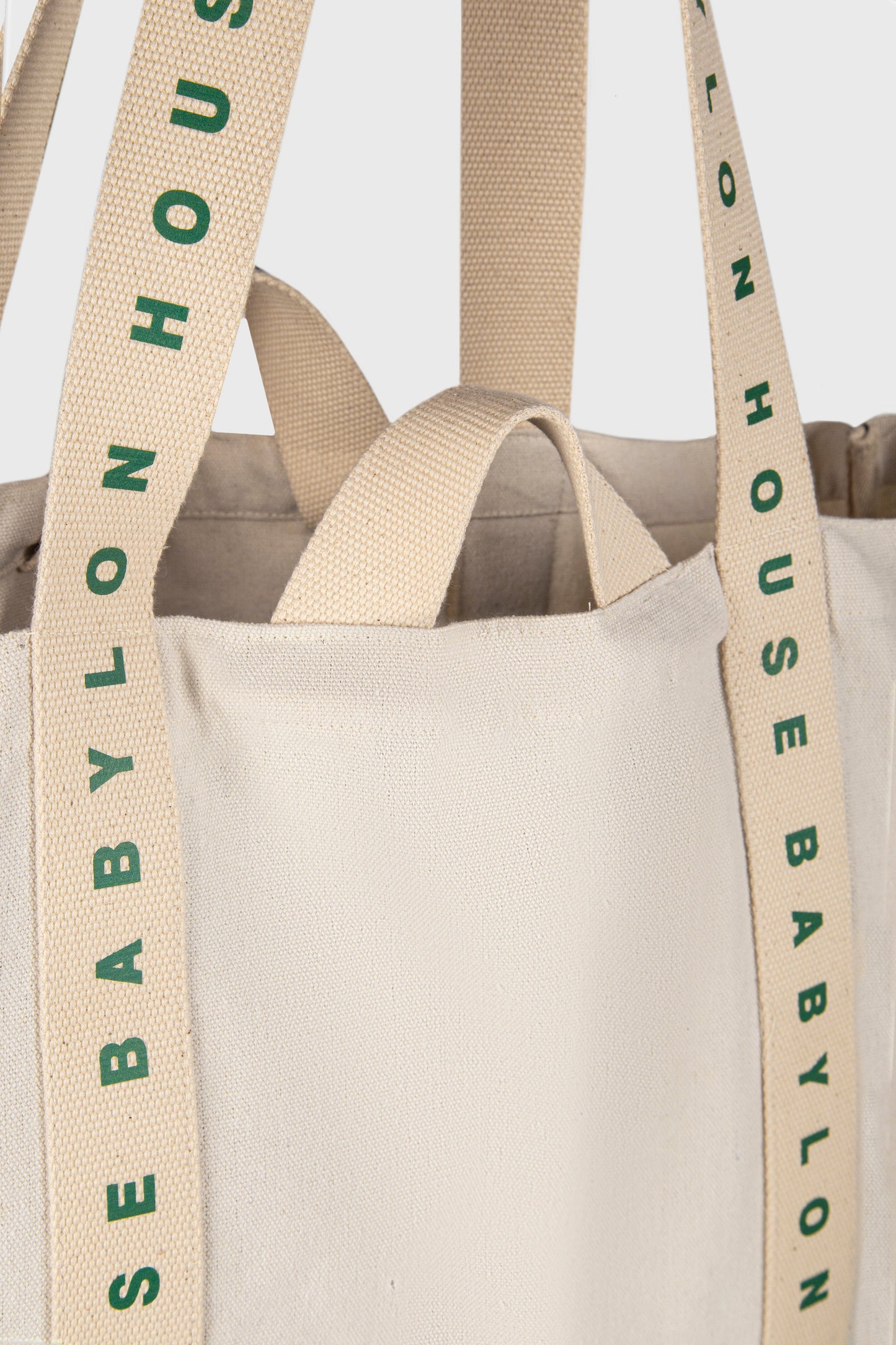 Monogram piping Tote bag - Dusty green