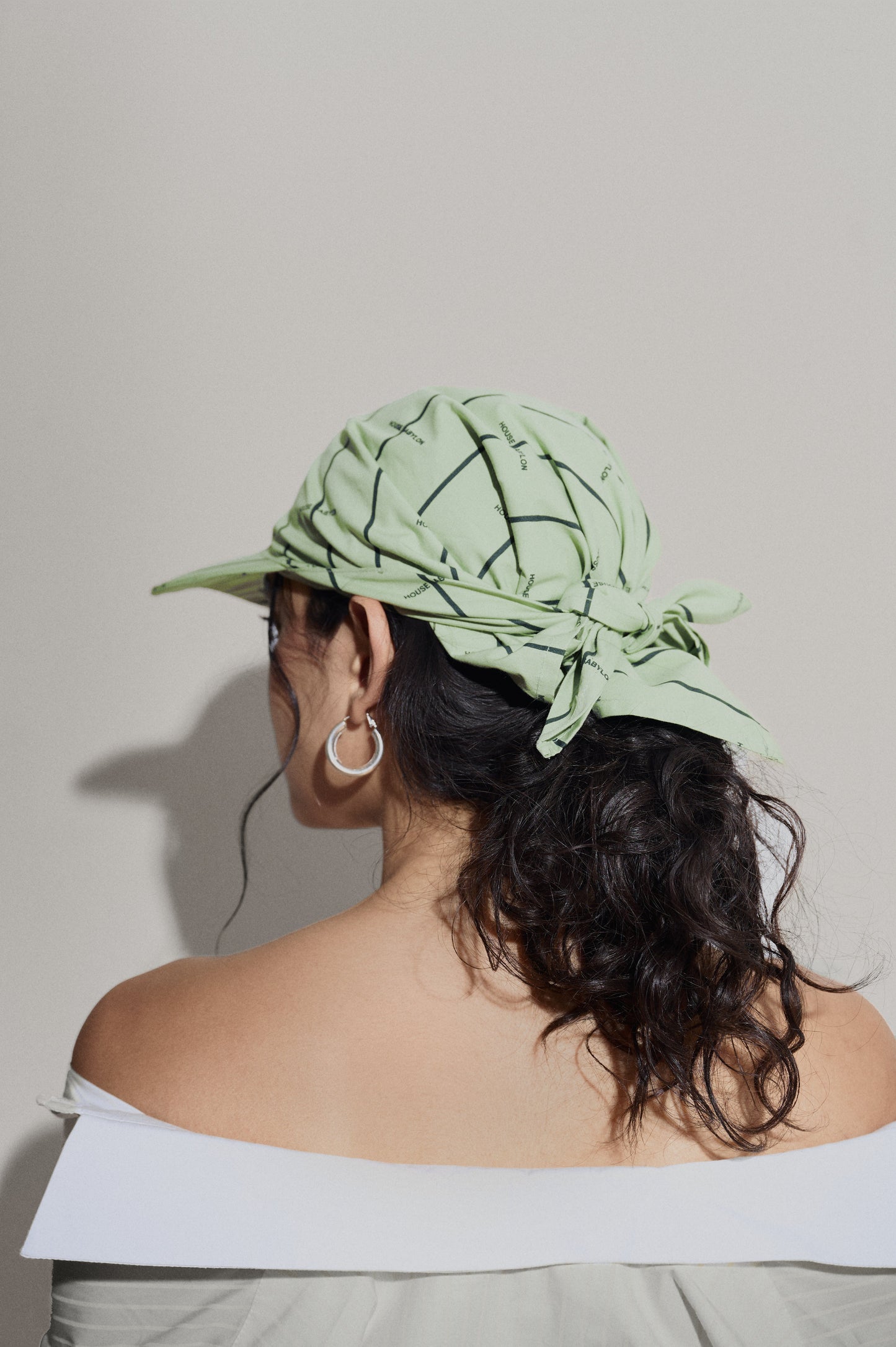 House Babylon striped cap - Laurel Green