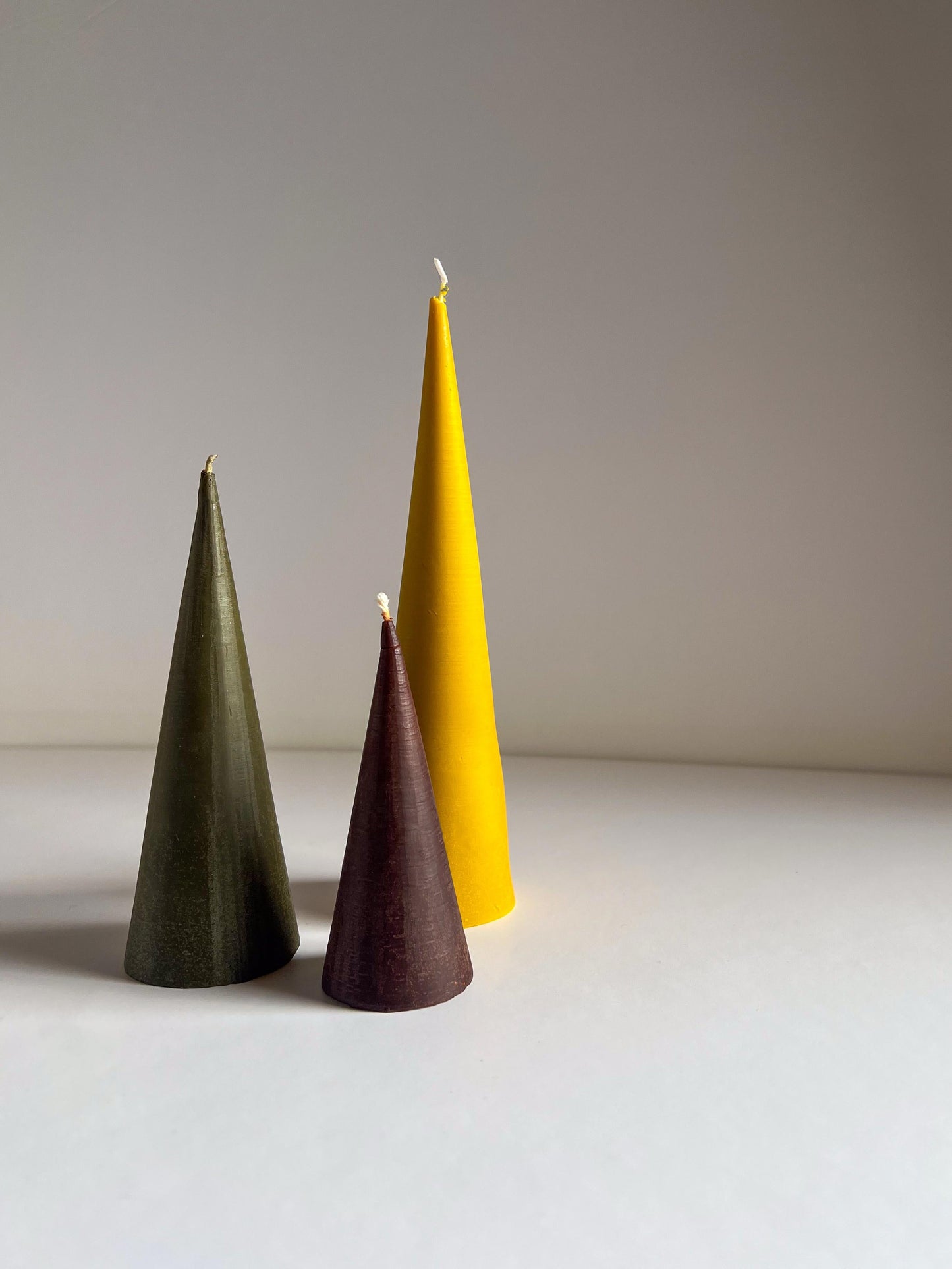 The Trio Cone Candle - Green