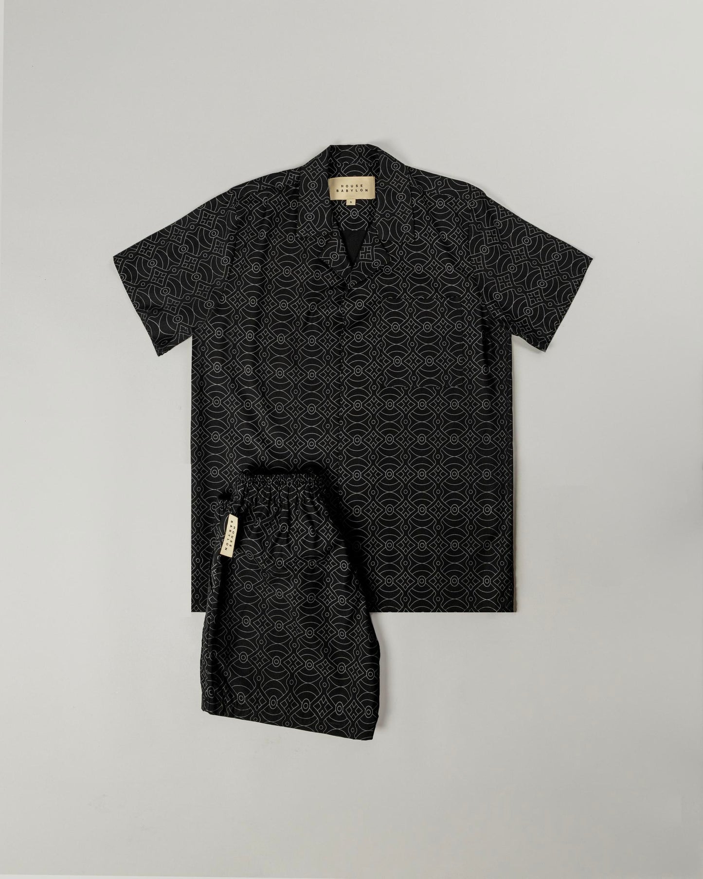 Ayein printed tencel set - Black