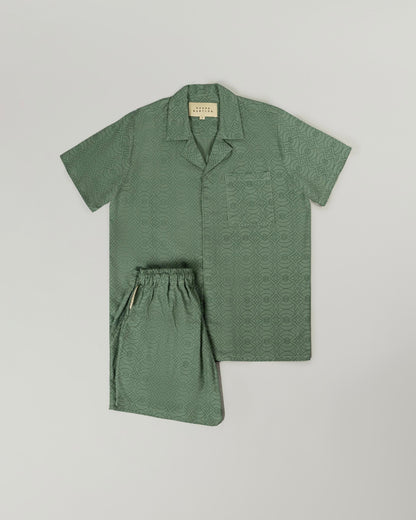 Ayein printed tencel set - Dusty green