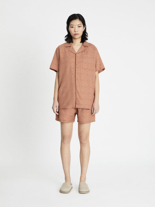 Ayein printed tencel set - Terracotta