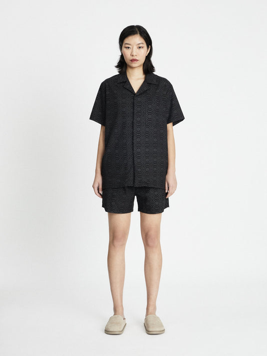 Ayein printed tencel set - Black