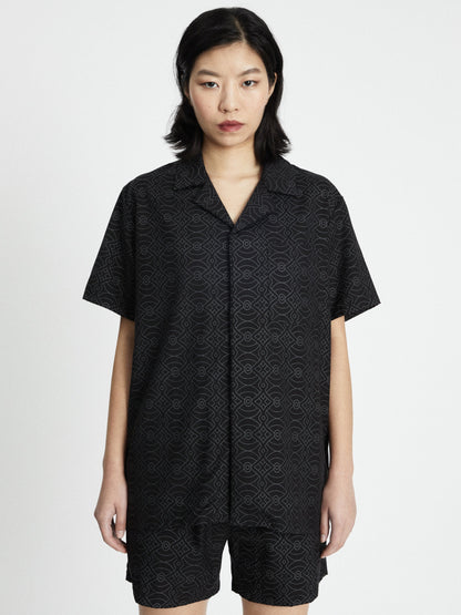 Ayein printed tencel set - Black