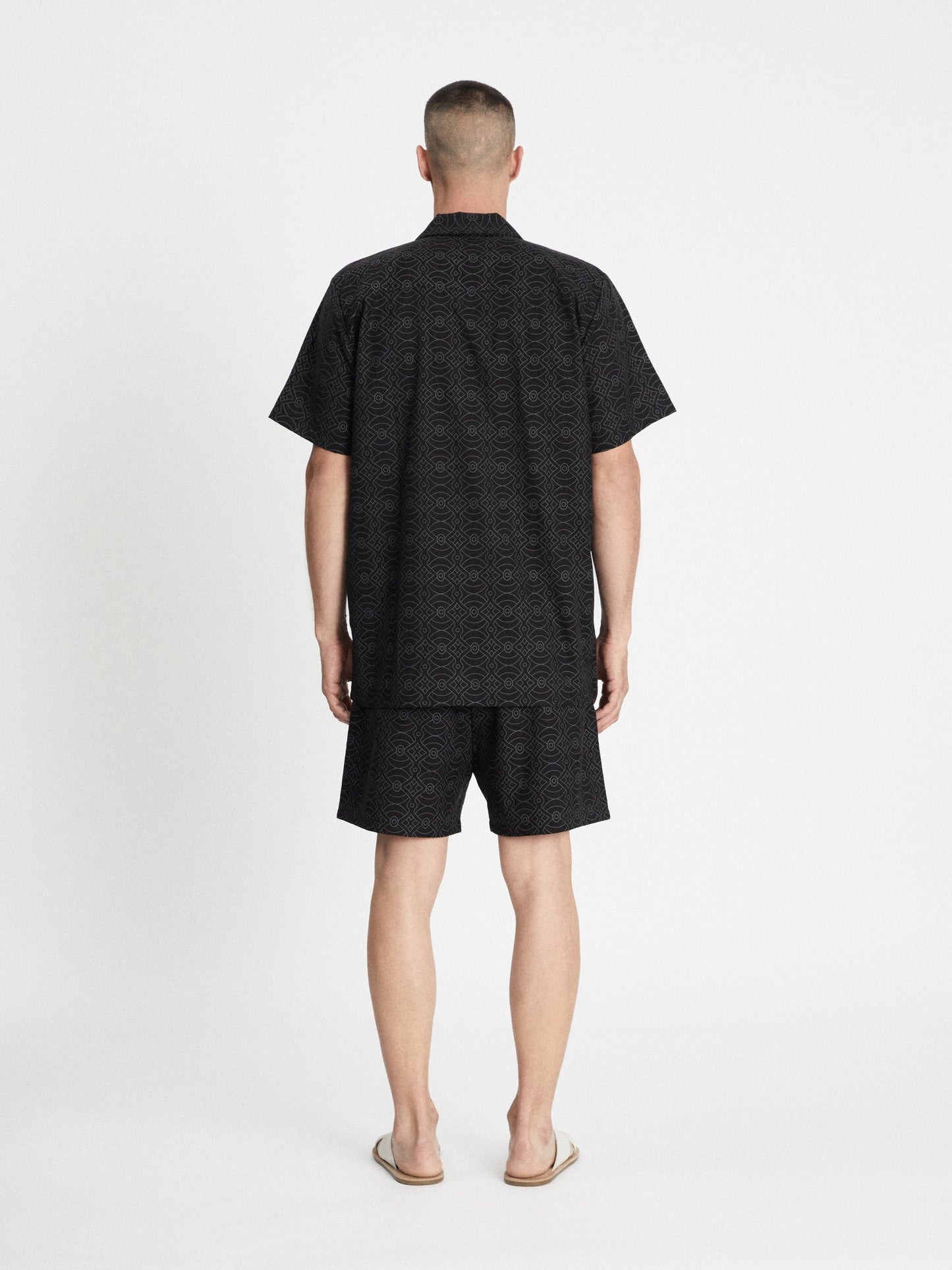 Ayein printed tencel set - Black