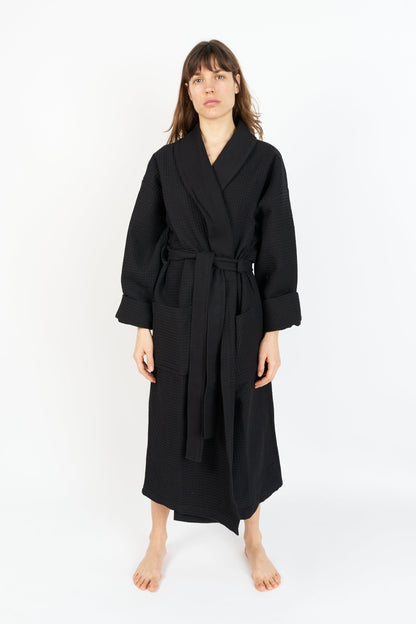 Bathrobe | Waffle Black