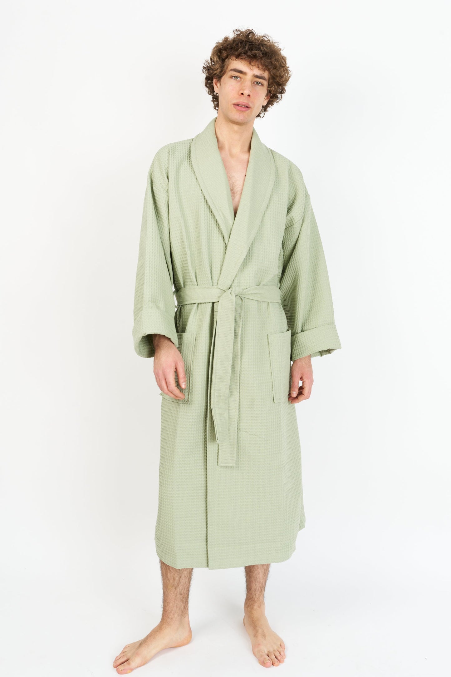 Bathrobe | Waffle Laurel Green