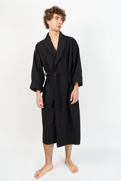 Bathrobe | Waffle Black