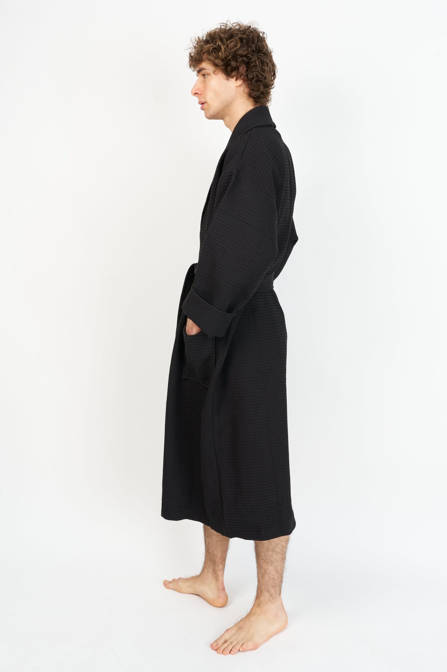Bathrobe | Waffle Black