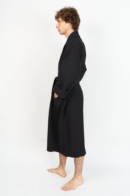 Bathrobe | Waffle Black