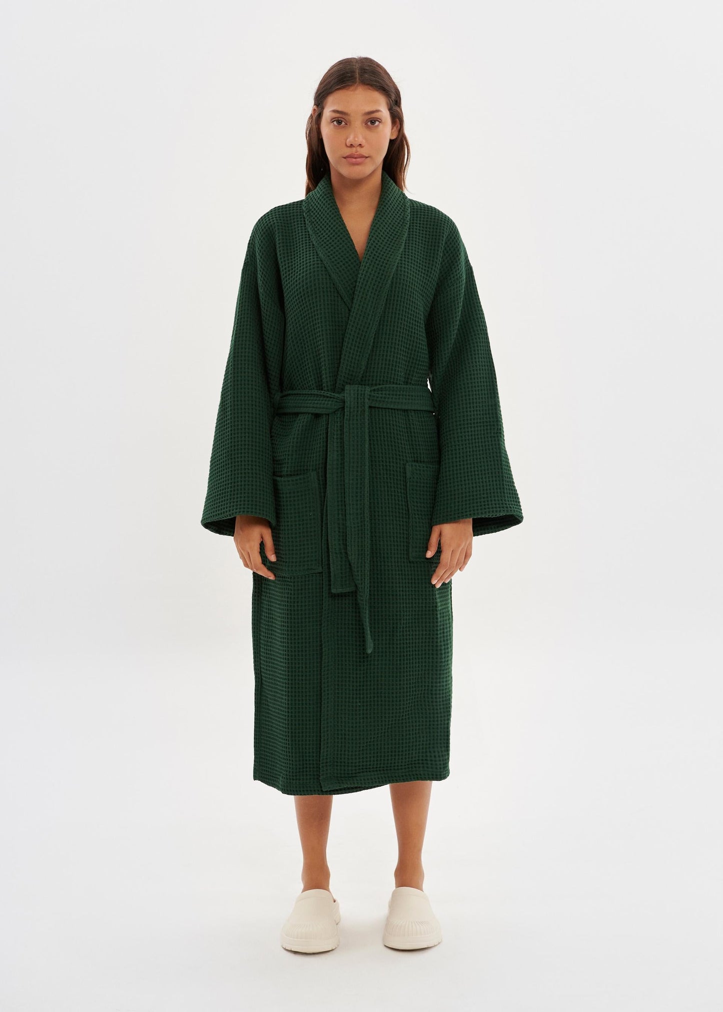 Bathrobe | Waffle Dark Green