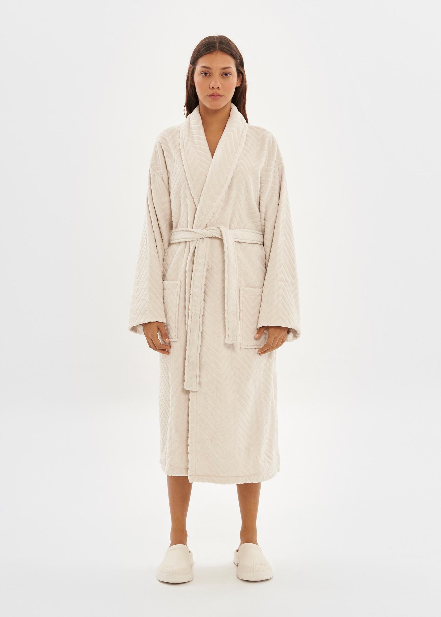 Bathrobe | Velour Egret