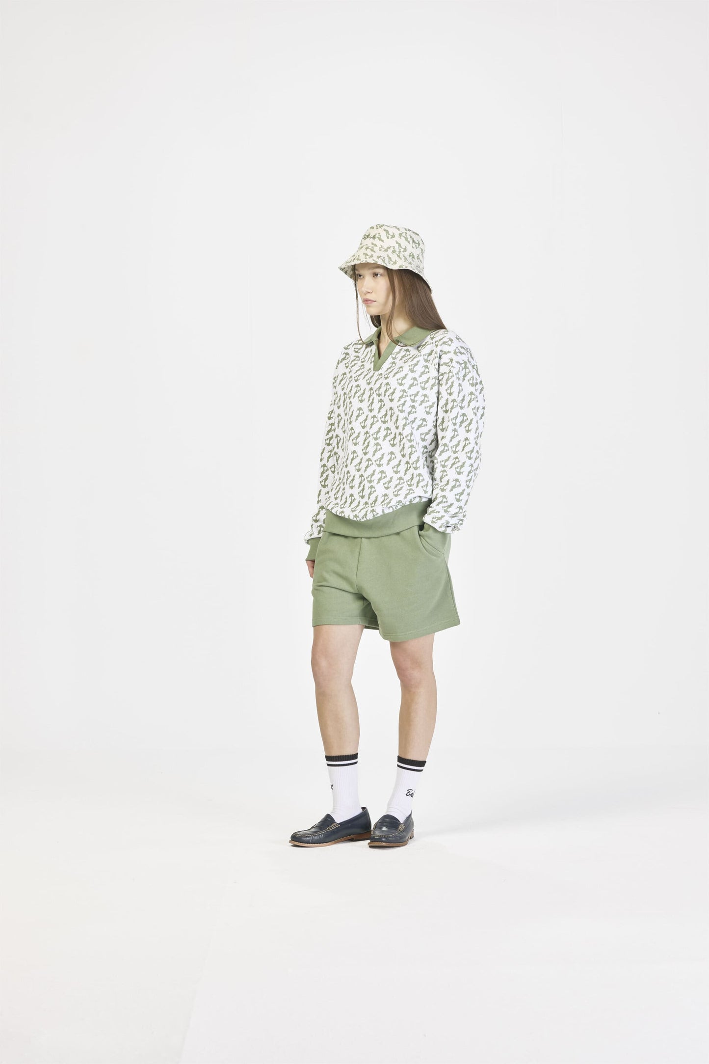 Greco bird pique sweatshirt