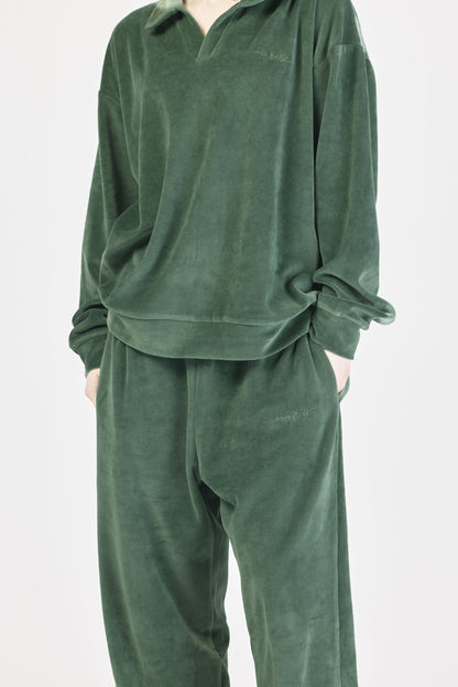 Velour sweatshirt - Green