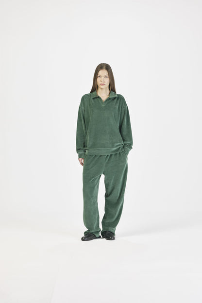 Velour sweatshirt - Green