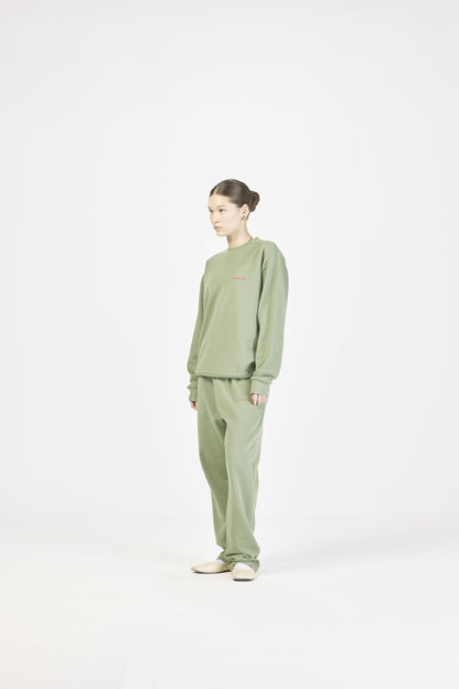 Monogram crewneck sweatshirt - Dusty green