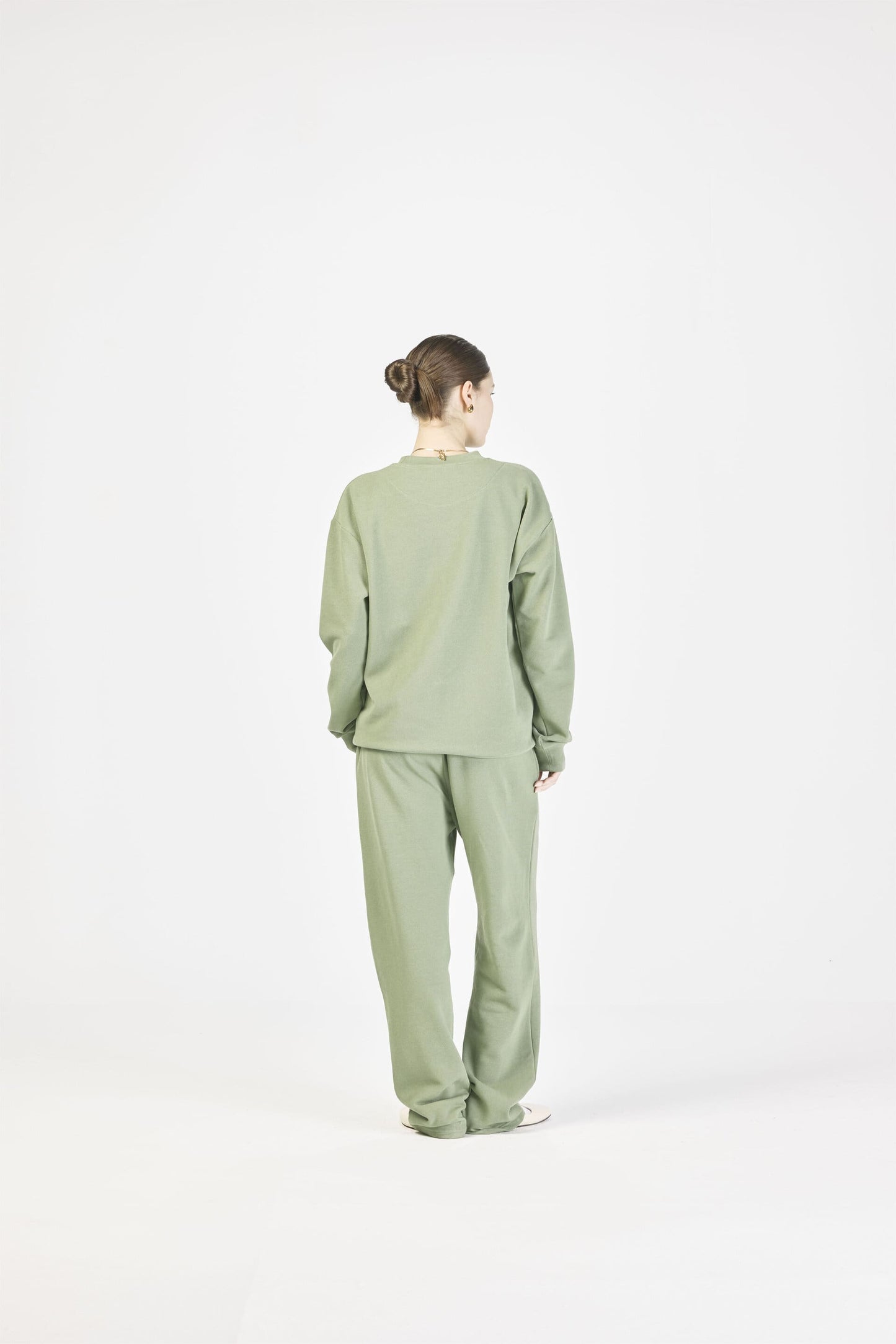 Monogram crewneck sweatshirt - Dusty green
