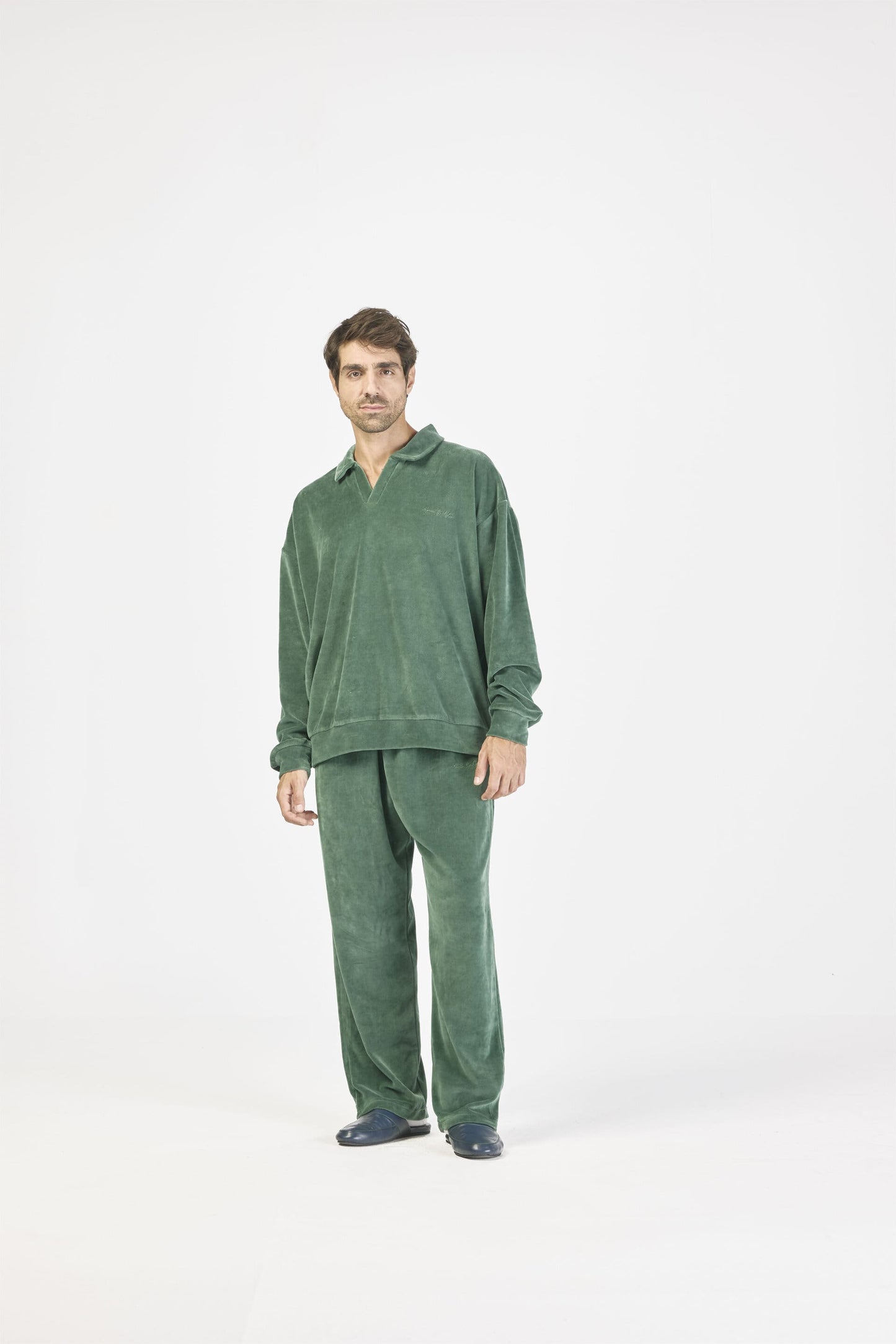 Velour sweatshirt - Green
