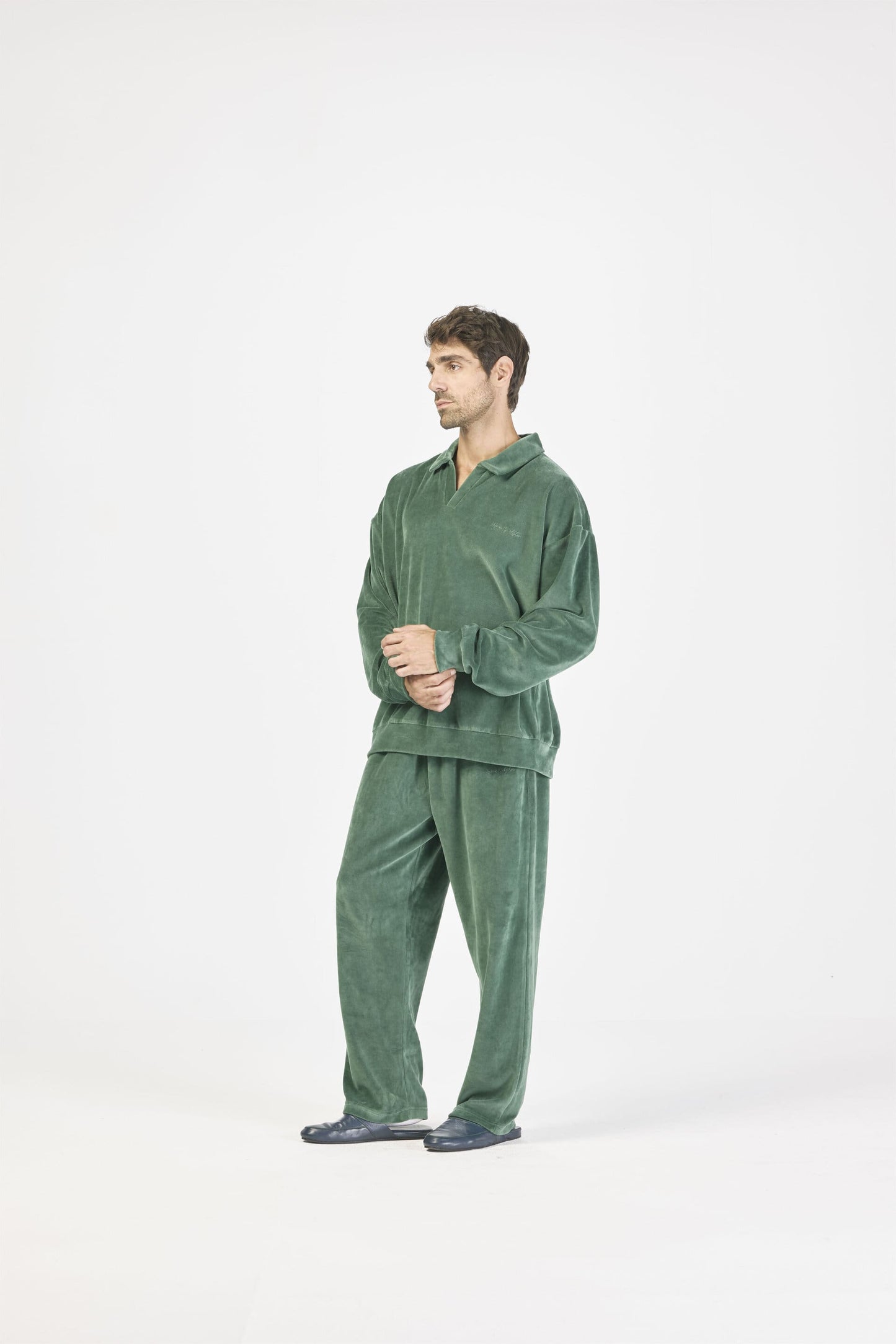 Velour sweatshirt - Green