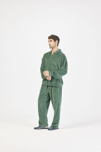 Velour sweatshirt - Green