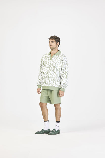 Greco bird pique sweatshirt