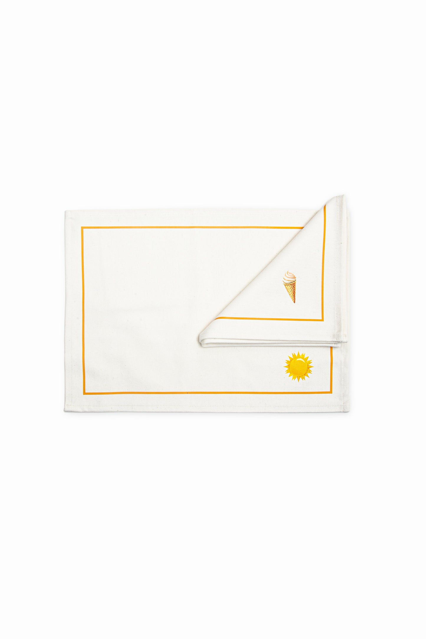 Printed Napkins and placemats with colored border