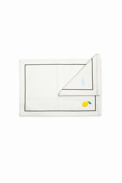 Printed Napkins and placemats with colored border
