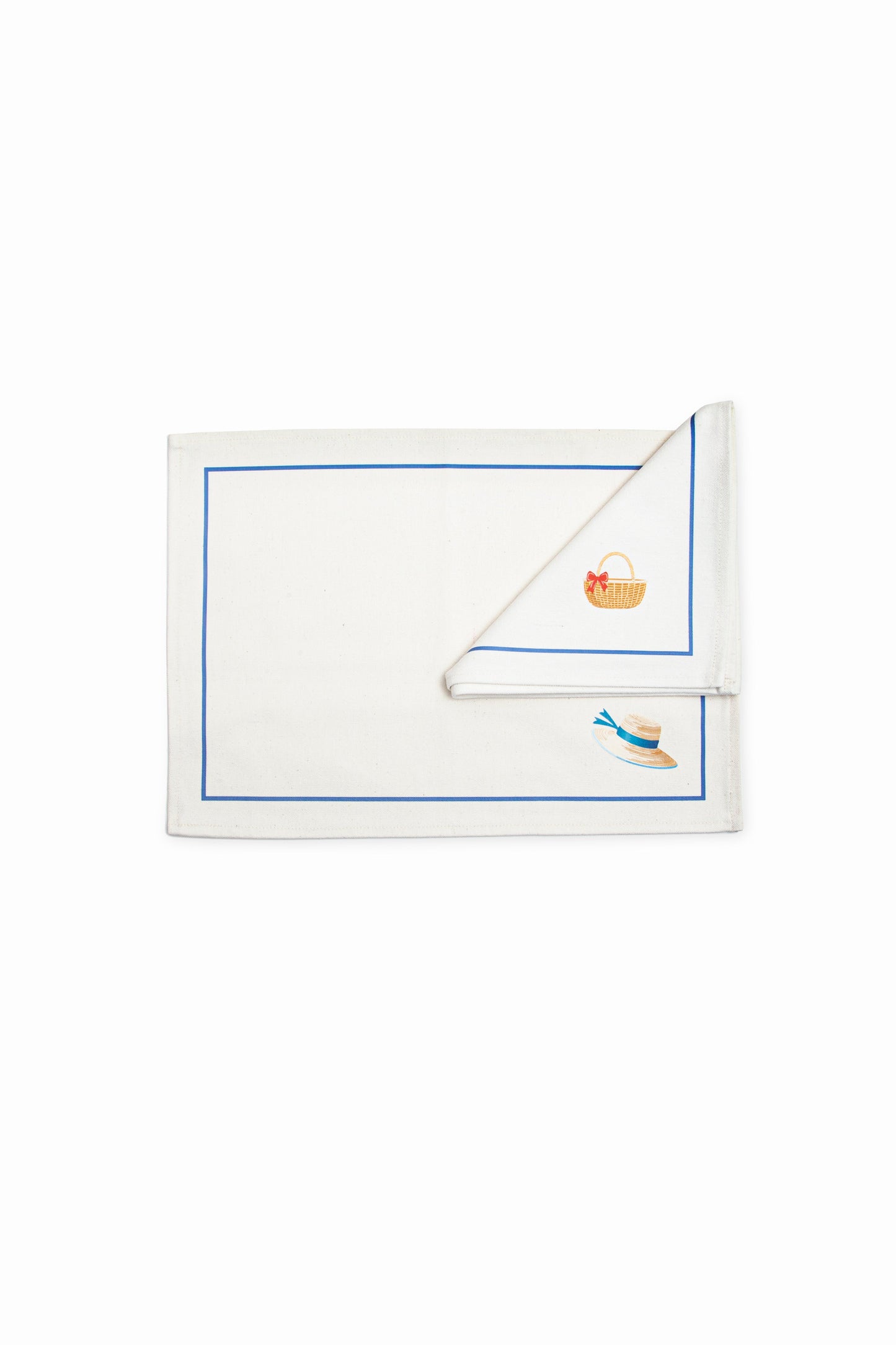 Printed Napkins and placemats with colored border