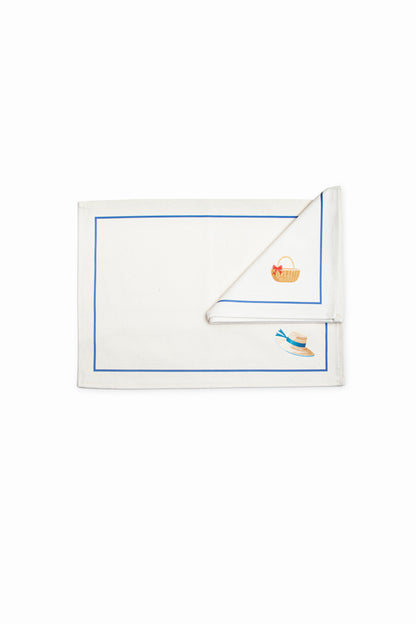 Printed Napkins and placemats with colored border