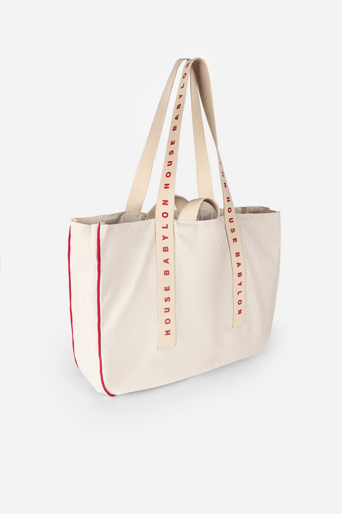 Monogram piping Tote bag - Red