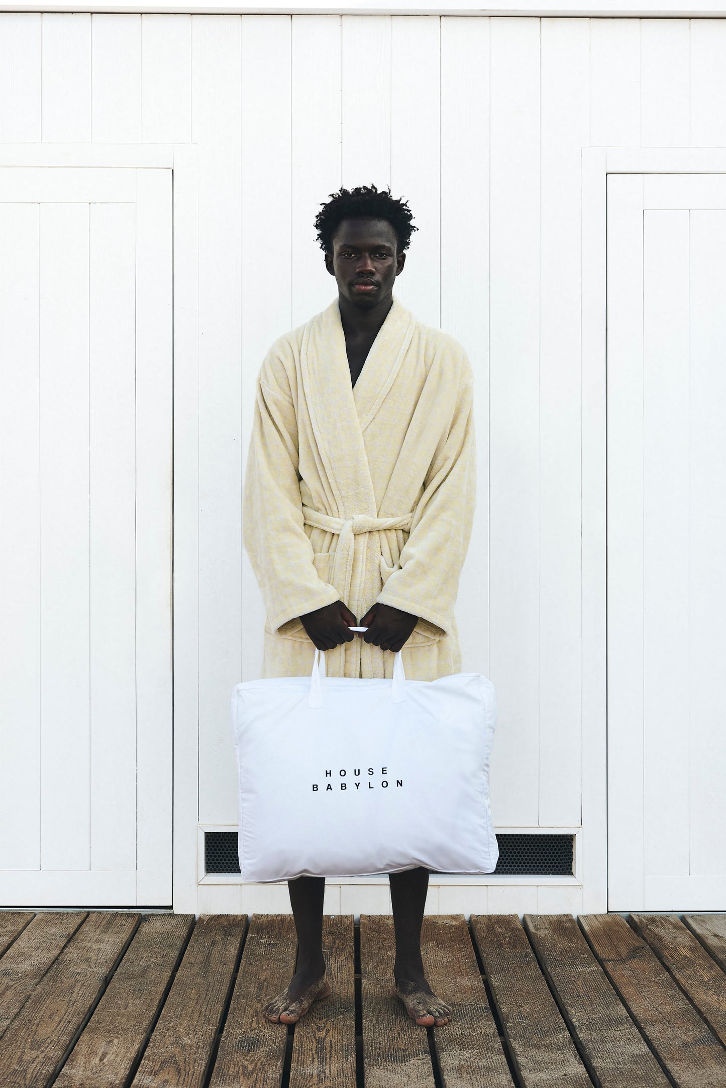 Bathrobe |  Velour Geo Triangle