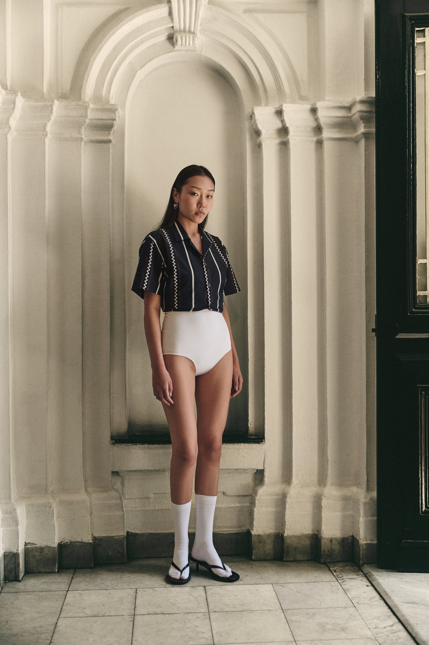 Wave stripe shirt - Navy