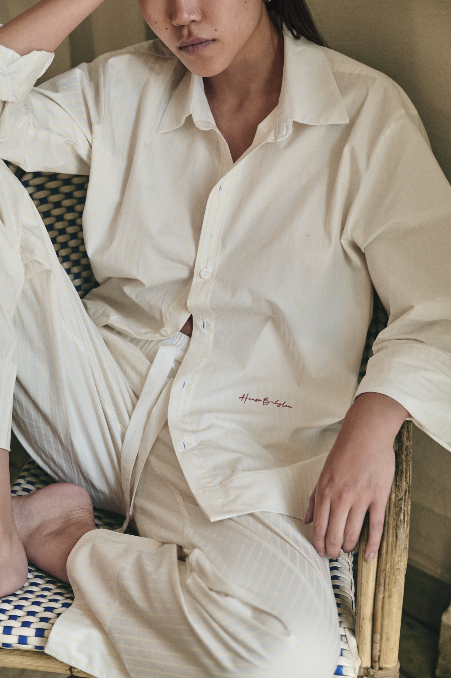Pinstripe shirt - Yellow