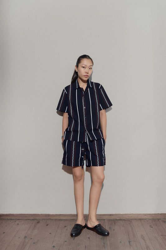 Wave stripe set - Navy