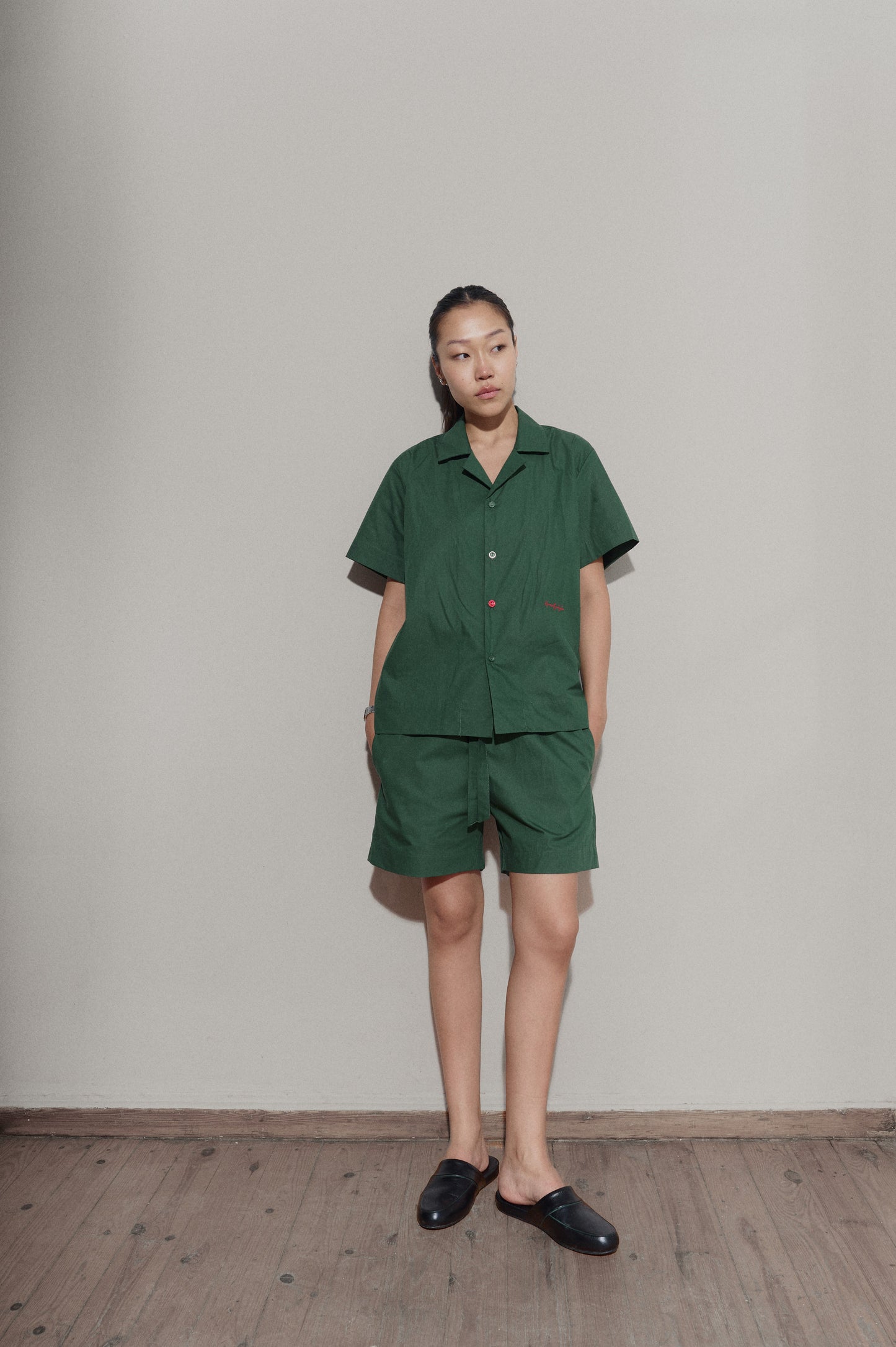 Poplin shirt - Dark Green