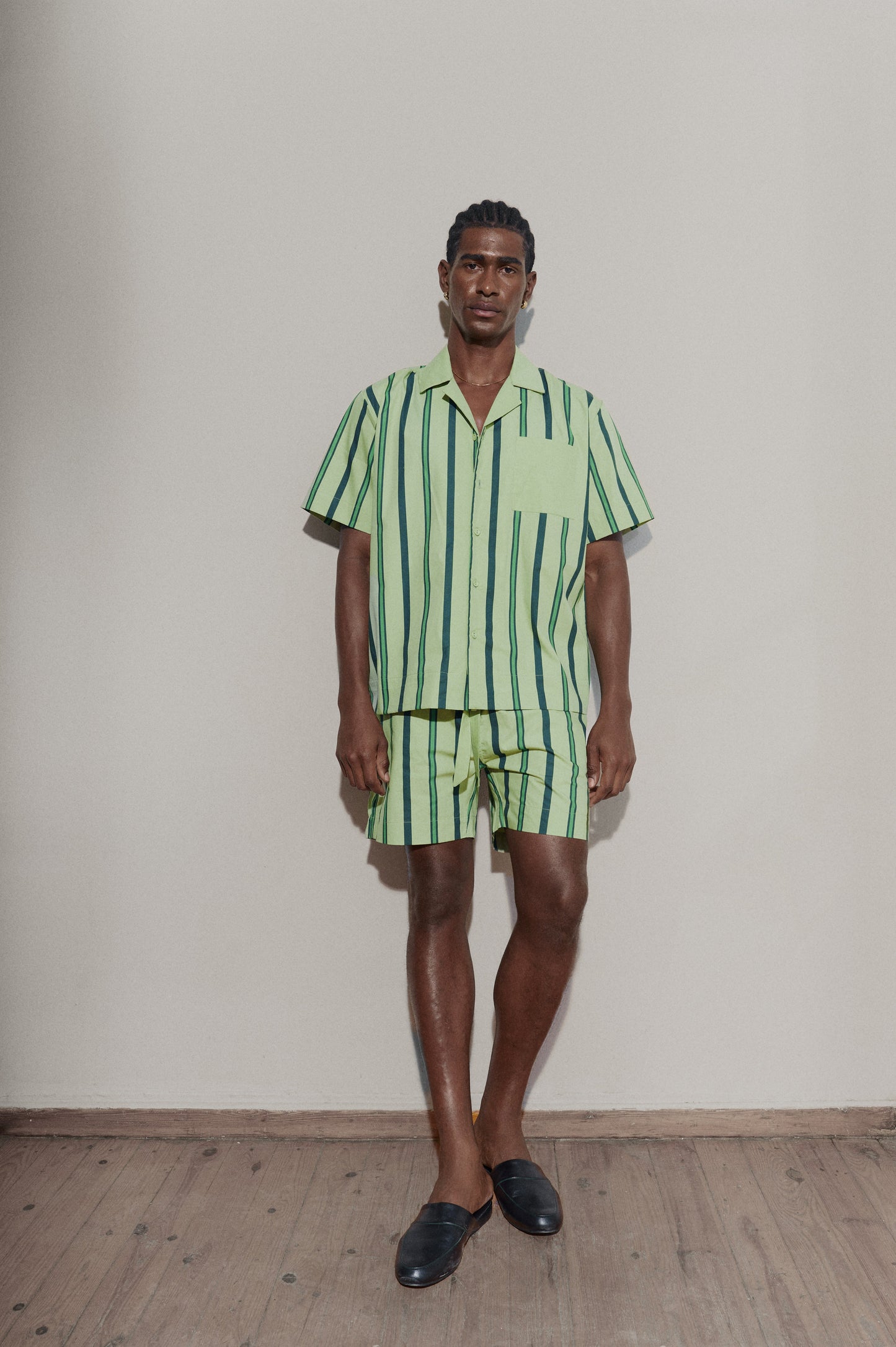 Trad stripe set - Laurel Green