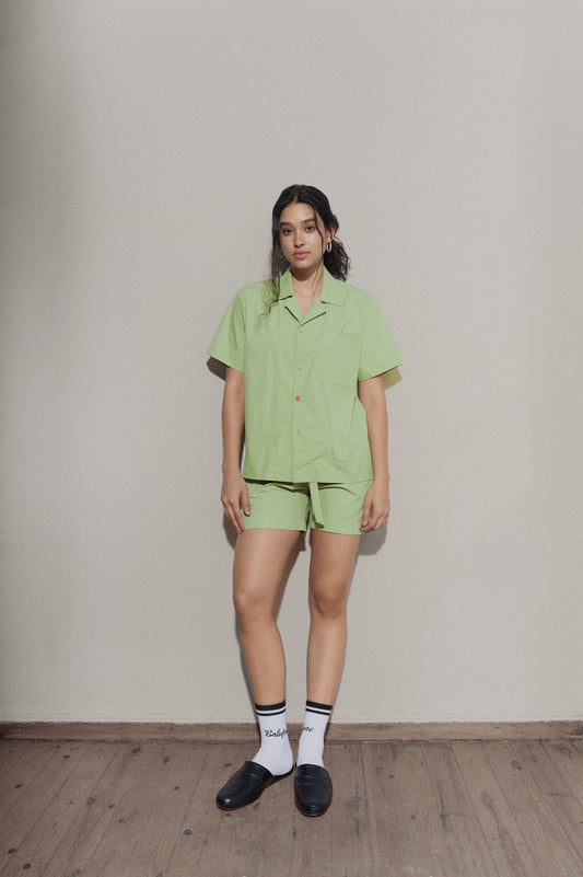 Poplin shirt - Laurel Green