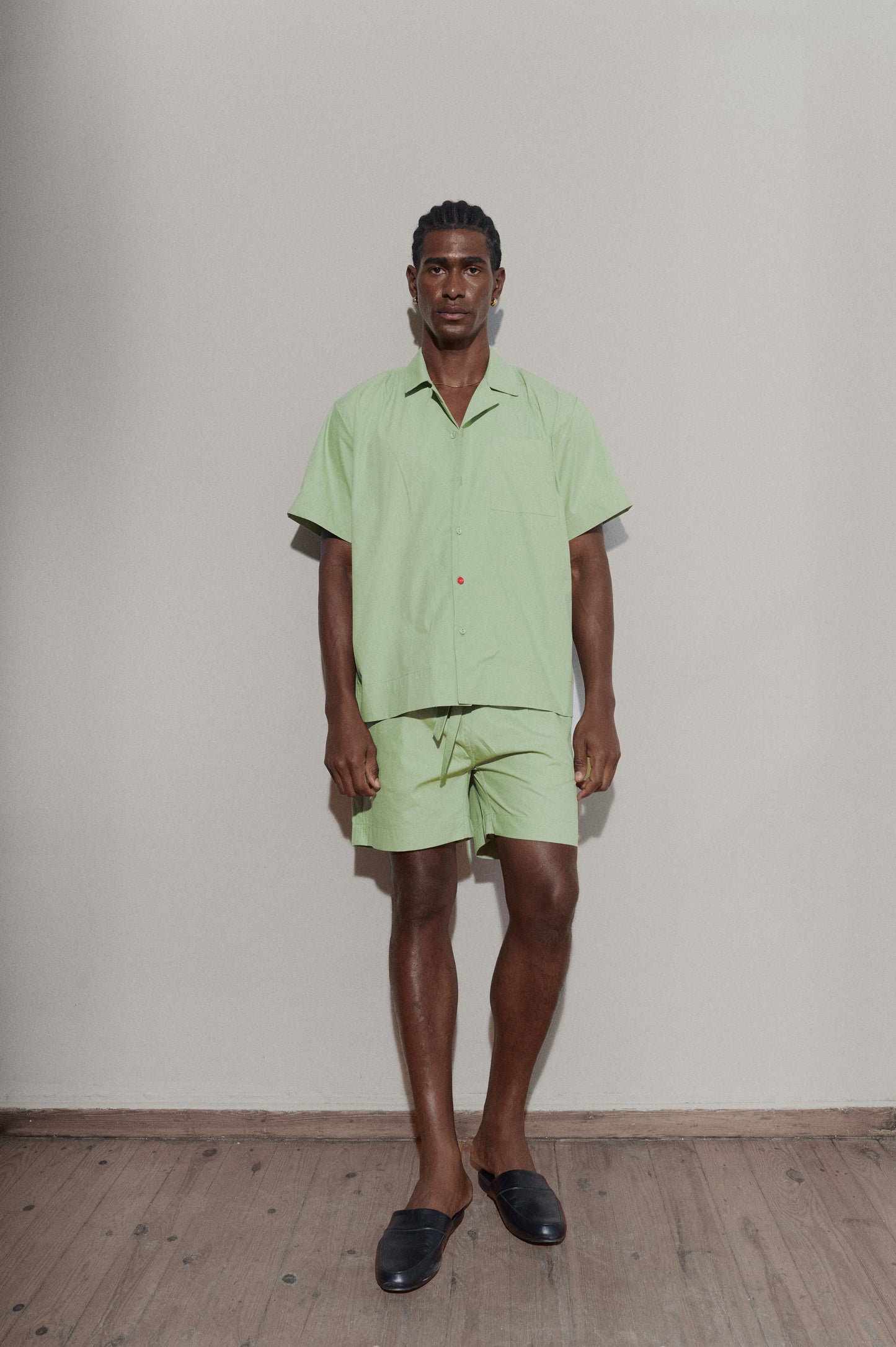 Poplin shirt - Laurel Green