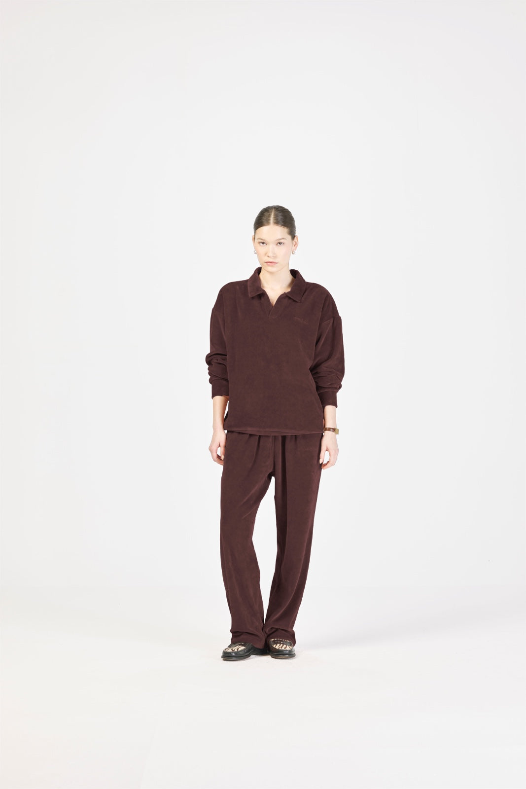 Velour sweatshirt - Oak